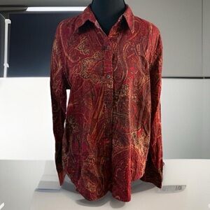 Vintage maroon Paisley Shirt